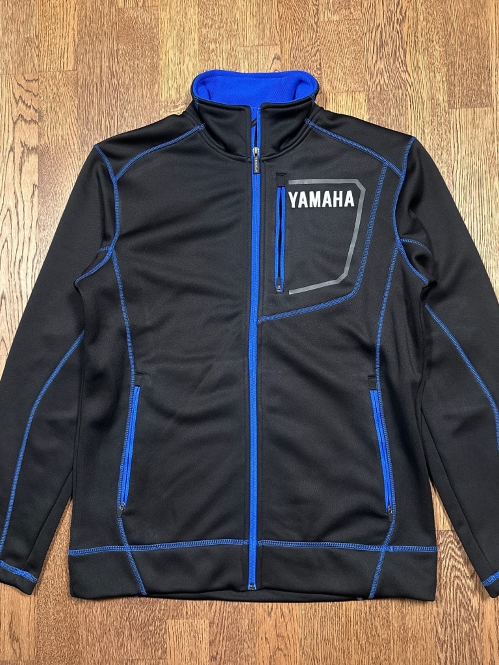 FXR Yamaha Racing Softshell Black Blue Contrast Stitch Jacket Mens Medium